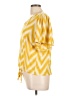 Lola B Yellow Short Sleeve Blouse Size L - photo 5