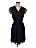 H&M 100% Polyester Solid Black Casual Dress Size 4 - photo 1