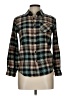 Target 100% Cotton Plaid Green Long Sleeve Button-Down Shirt Size L - photo 1