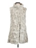 Dylan 100% Polyester Ivory Faux Fur Vest Size S - photo 1