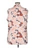 Rose + Olive 100% Polyester Print Orange Sleeveless Blouse Size XL - photo 2