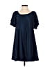 H&M 100% Polyester Solid Blue Casual Dress Size 4 - photo 1