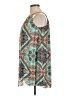 Pinky 100% Polyester Print Teal Casual Dress Size L - photo 5