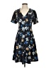 London Times Floral Multi Color Blue Casual Dress Size 4 - photo 1