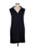 Tahari Solid Blue Black Casual Dress Size 8 - photo 1