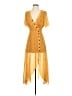Lulus 100% Polyester Paisley Yellow Cocktail Dress Size S - photo 1