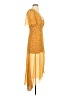 Lulus 100% Polyester Paisley Yellow Cocktail Dress Size S - photo 4