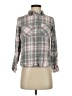 C established 1946 100% Rayon Plaid Gray Long Sleeve Blouse Size XS - photo 1