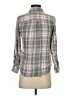 C established 1946 100% Rayon Plaid Gray Long Sleeve Blouse Size XS - photo 2