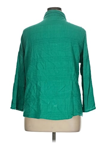 Only Necessities 3/4 Sleeve Button-Down Shirt (view 2)