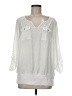 AB Studio 100% Polyester White 3/4 Sleeve Blouse Size M - photo 1