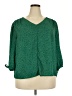 Olivia Grey 100% Polyester Green 3/4 Sleeve Blouse Size 2XL - photo 1