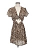 Boohoo Animal Print Tan Casual Dress Size 10 - photo 1