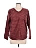 St. John's Bay 100% Polyester Burgundy Pullover Sweater Size L (petite) - photo 1