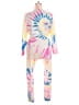 Lezat Tie-dye Multi Color Pink Jumpsuit Size XL - photo 2
