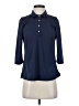 Pebble Beach 100% Polyester Blue 3/4 Sleeve Blouse Size S - photo 1