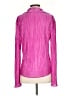 Shein 100% Polyester Metallic Pink Purple Long Sleeve Blouse Size 4 - photo 2