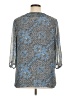 Coldwater Creek 100% Polyester Paisley Blue 3/4 Sleeve Blouse Size 1X - photo 2