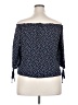Blush 100% Rayon Blue 3/4 Sleeve Blouse Size 2X - photo 2