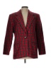 Leslie Fay Plaid Red Wool Blazer Size 12 - photo 1