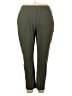 Stylus Solid Green Active Pants Size XXL - photo 1