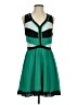 Hollywould Color Block Green Cocktail Dress Size 5 - photo 1