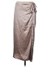 Lush 100% Polyester Metallic Silver Formal Skirt Size M - photo 1