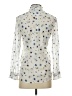 J.Crew 100% Cotton Floral Ivory Long Sleeve Blouse Size 00 - photo 2