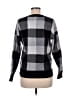 Tahari Checkered-gingham Gray Pullover Sweater Size M - photo 2