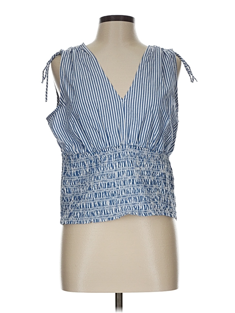 Pre-owned Old Navy Sleeveless Blouse In Blue