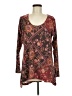 Soft Surroundings Burgundy Long Sleeve Blouse Size M - photo 1