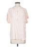 Point Sur 100% Viscose Pink Short Sleeve Blouse Size S - photo 1