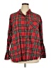 Old Navy 100% Cotton Plaid Red Long Sleeve Button-Down Shirt Size XXL - photo 1