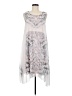 DKNY 100% Polyester Gray Cocktail Dress Size M - photo 1