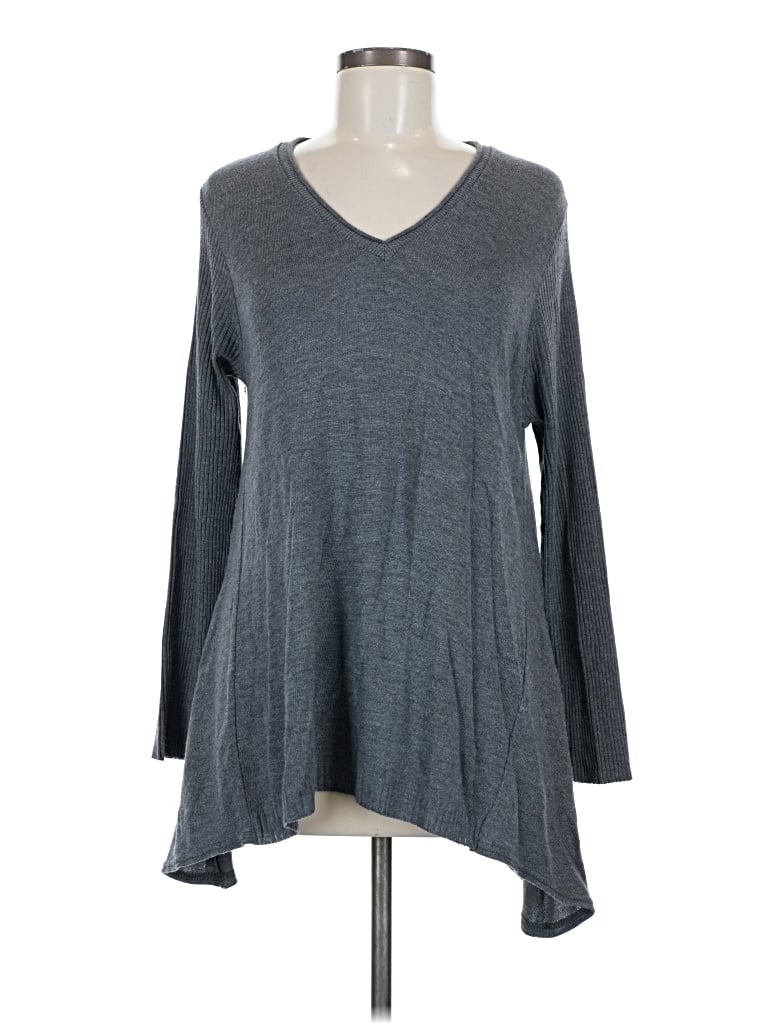 Pre-owned Ny Collection Pullover Sweater In Gray