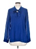 Acevog Blue Long Sleeve Blouse Size S - photo 1