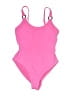 Unbranded Solid Pink One Piece Swimsuit Size XXS (estimated) - photo 1