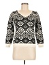 Banana Republic 100% Cotton Argyle Black Pullover Sweater Size M - photo 2