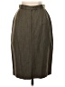 John Meyer 100% Wool Chevron-herringbone Brown Green Wool Skirt Size 4 - photo 2