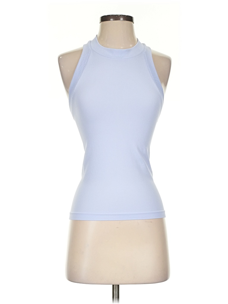 Pre-owned Athleta Tank Top Blue Halter Neckline Tops