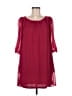 Francesca's 100% Polyester Solid Burgundy Casual Dress Size M - photo 1