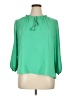 Gibson Latimer 100% Polyester Green 3/4 Sleeve Blouse Size XL - photo 1