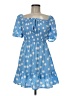 Influence 100% Polyester Polka Dots Blue Casual Dress Size 8 - photo 1