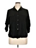 DR2 100% Rayon Black 3/4 Sleeve Button-Down Shirt Size XL - photo 1