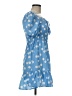 Influence 100% Polyester Polka Dots Blue Casual Dress Size 8 - photo 4