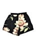 Shein 100% Polyester Floral Black Shorts Size XS - photo 2