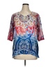 Catherines 100% Polyester Blue Short Sleeve Blouse Size 0X - photo 1