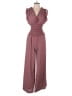 Max Studio Hearts Burgundy Jumpsuit Size S - photo 1