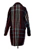 H&M Plaid Red Burgundy Wool Coat Size S - photo 2