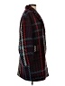 H&M Plaid Red Burgundy Wool Coat Size S - photo 4